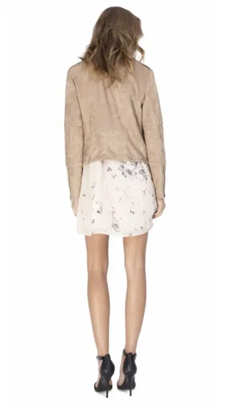 Gentle Fawn Ramona Faux Suede Moto Jacket | Sand
