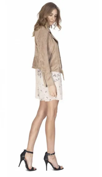 Gentle Fawn Ramona Faux Suede Moto Jacket | Sand
