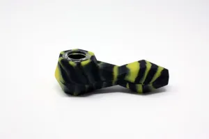 Geometric Silicone Spoon Glass bowl 4"