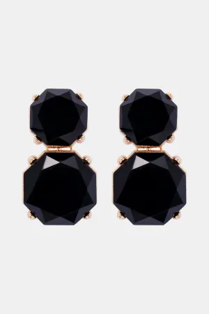 Geometrical Shape Zinc Alloy Frame Dangle Earrings - Various Colors
