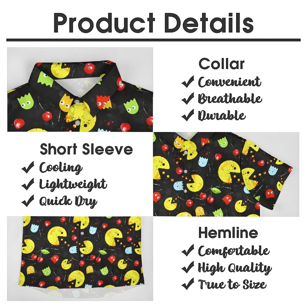 Ghost Fun Print Casual Oversized Short Sleeve Shirt 2407001187