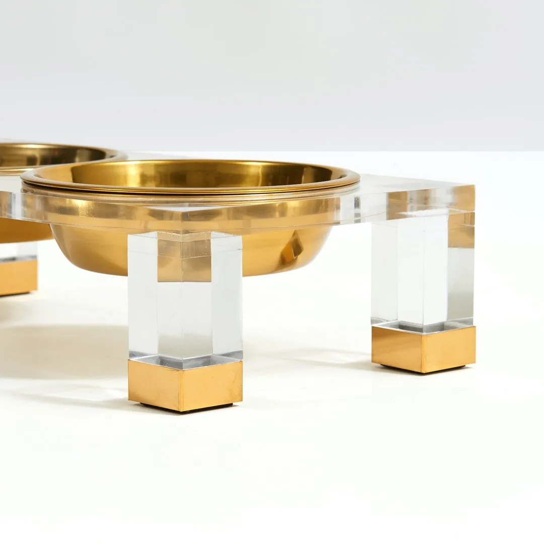 Glam Modern Lucite Feeders