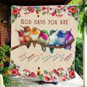 God Says You Are Beautiful Bird 3D Quilt 1, NVC97