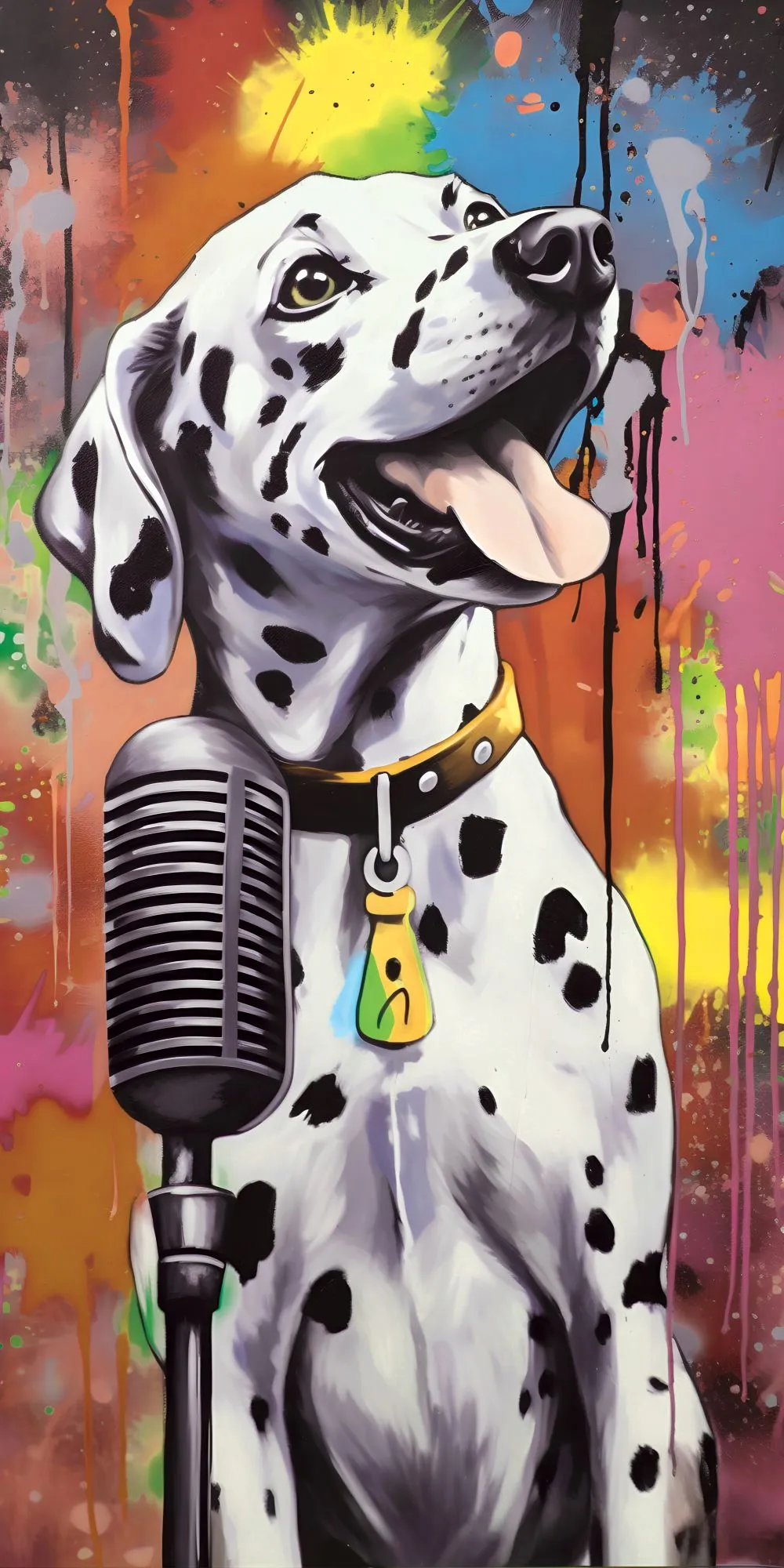 Graffiti Dalmatians Acrylic Wall Panels Home Decor Wall Panels 2440mmm x 1220mm