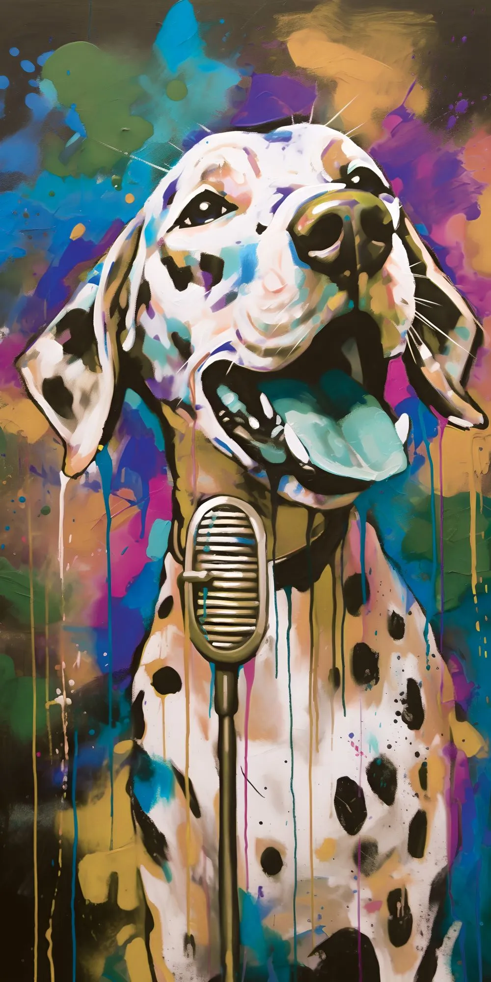 Graffiti Dalmatians Acrylic Wall Panels Home Decor Wall Panels 2440mmm x 1220mm