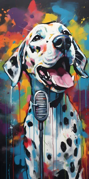 Graffiti Dalmatians Acrylic Wall Panels Home Decor Wall Panels 2440mmm x 1220mm