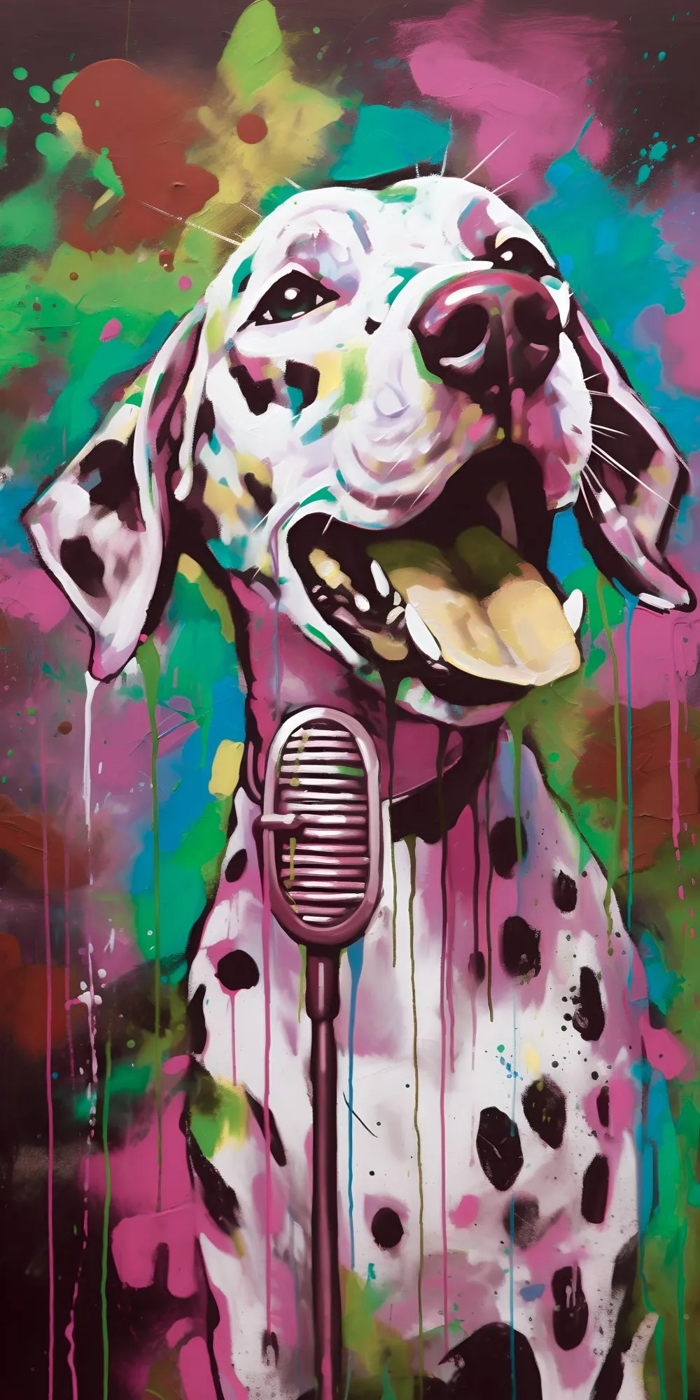 Graffiti Dalmatians Acrylic Wall Panels Home Decor Wall Panels 2440mmm x 1220mm
