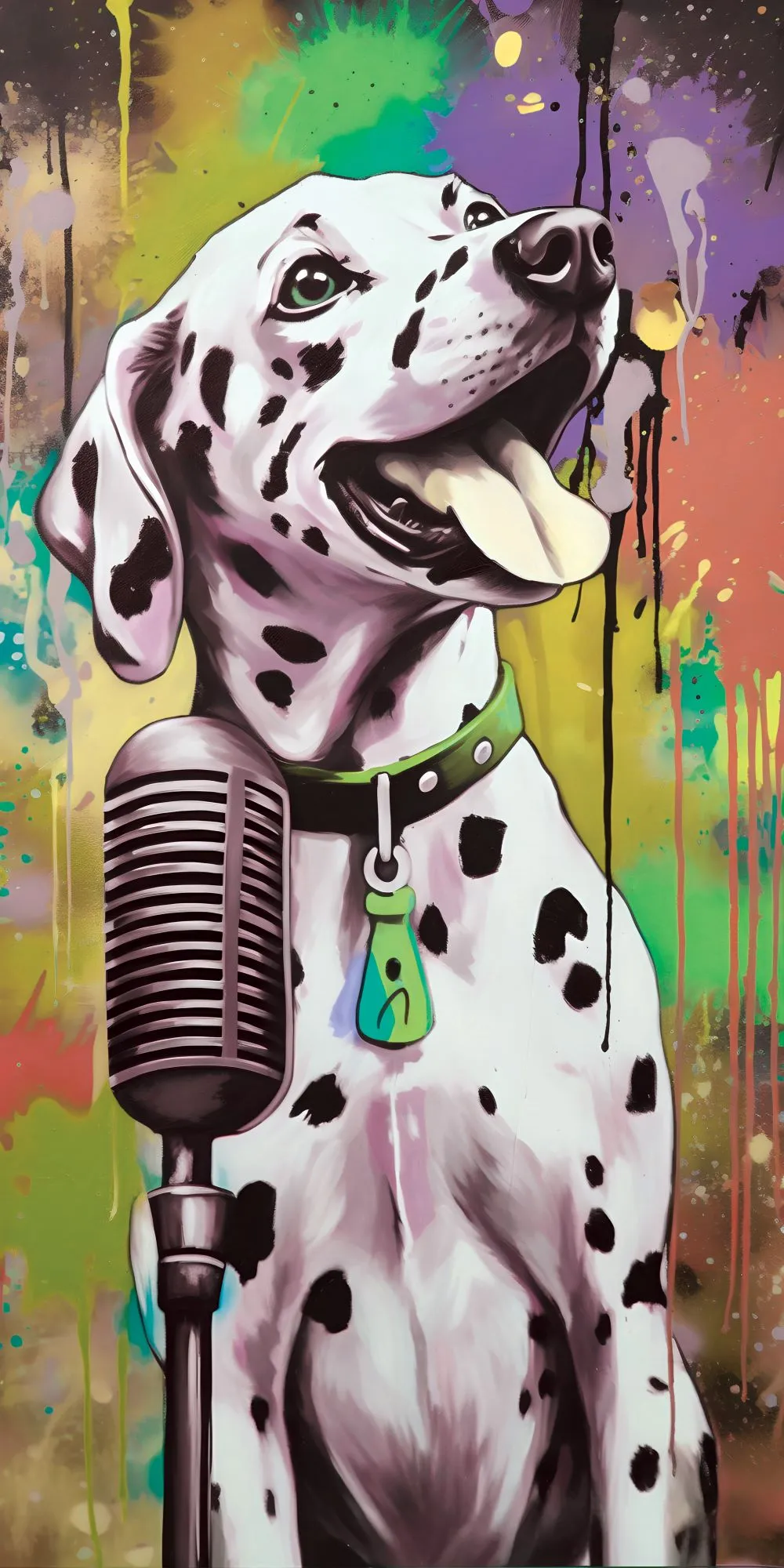 Graffiti Dalmatians Acrylic Wall Panels Home Decor Wall Panels 2440mmm x 1220mm