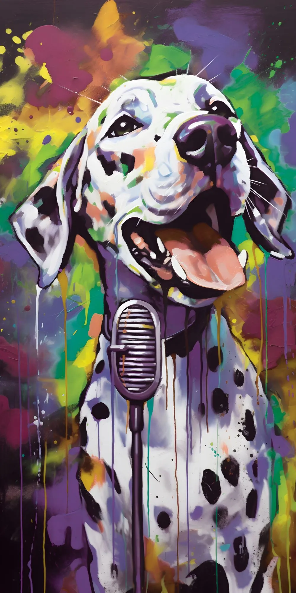 Graffiti Dalmatians Acrylic Wall Panels Home Decor Wall Panels 2440mmm x 1220mm
