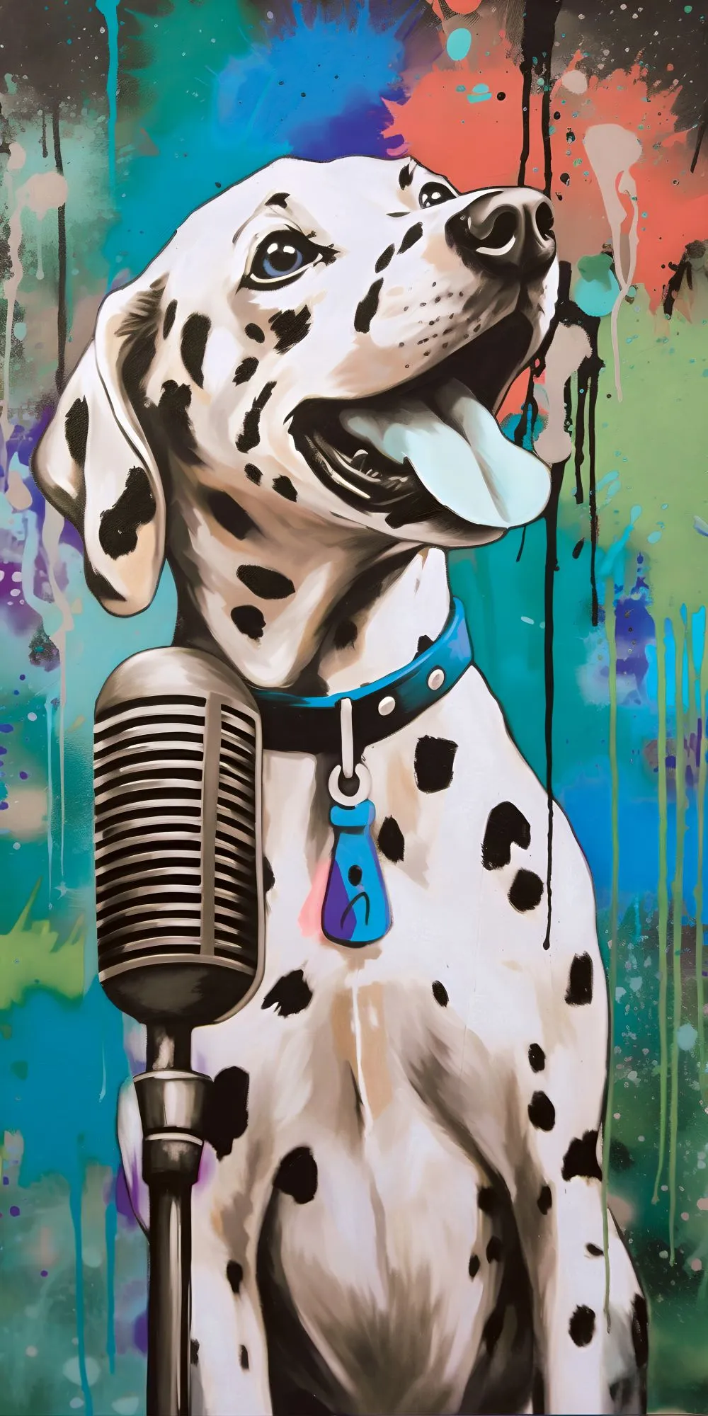 Graffiti Dalmatians Acrylic Wall Panels Home Decor Wall Panels 2440mmm x 1220mm