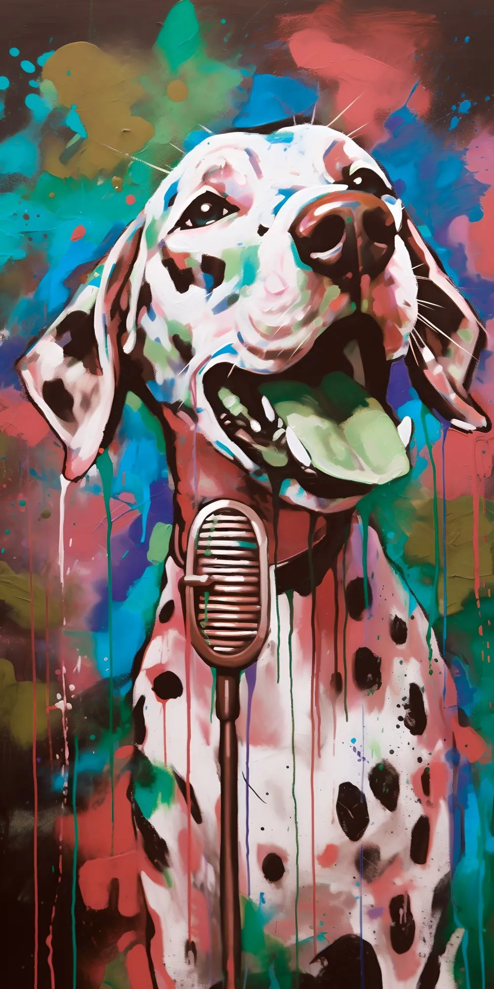 Graffiti Dalmatians Acrylic Wall Panels Home Decor Wall Panels 2440mmm x 1220mm