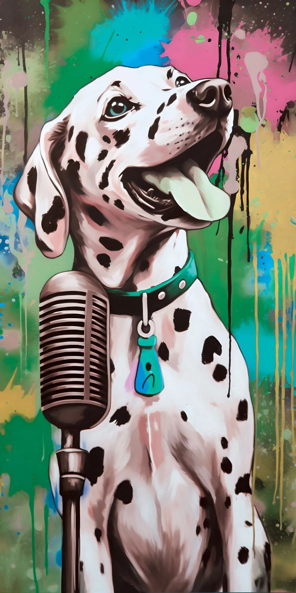 Graffiti Dalmatians Acrylic Wall Panels Home Decor Wall Panels 2440mmm x 1220mm