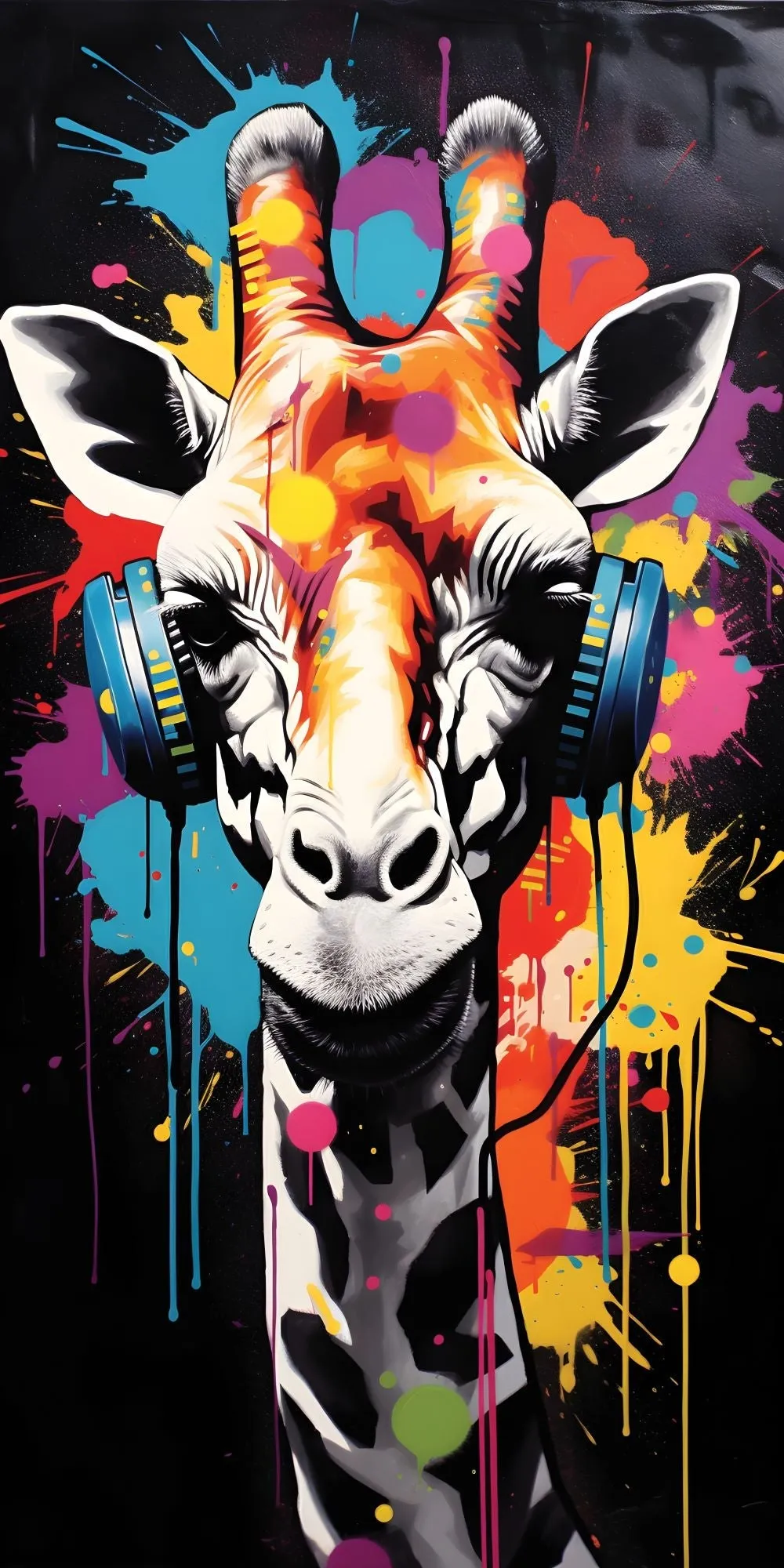 Graffiti Giraffe Acrylic Wall Panels Home Decor Wall Panels 2440mmm x 1220mm