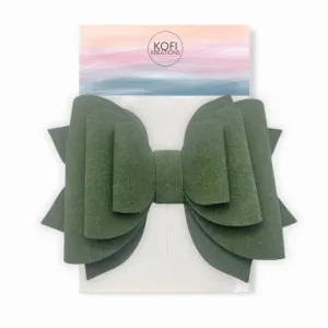 Green | Suede Hair Bow