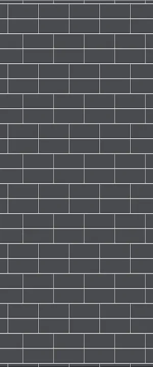Grey Brickbond Acrylic Shower Wall Panel 2440mm x 1220mm (3mm Thick)