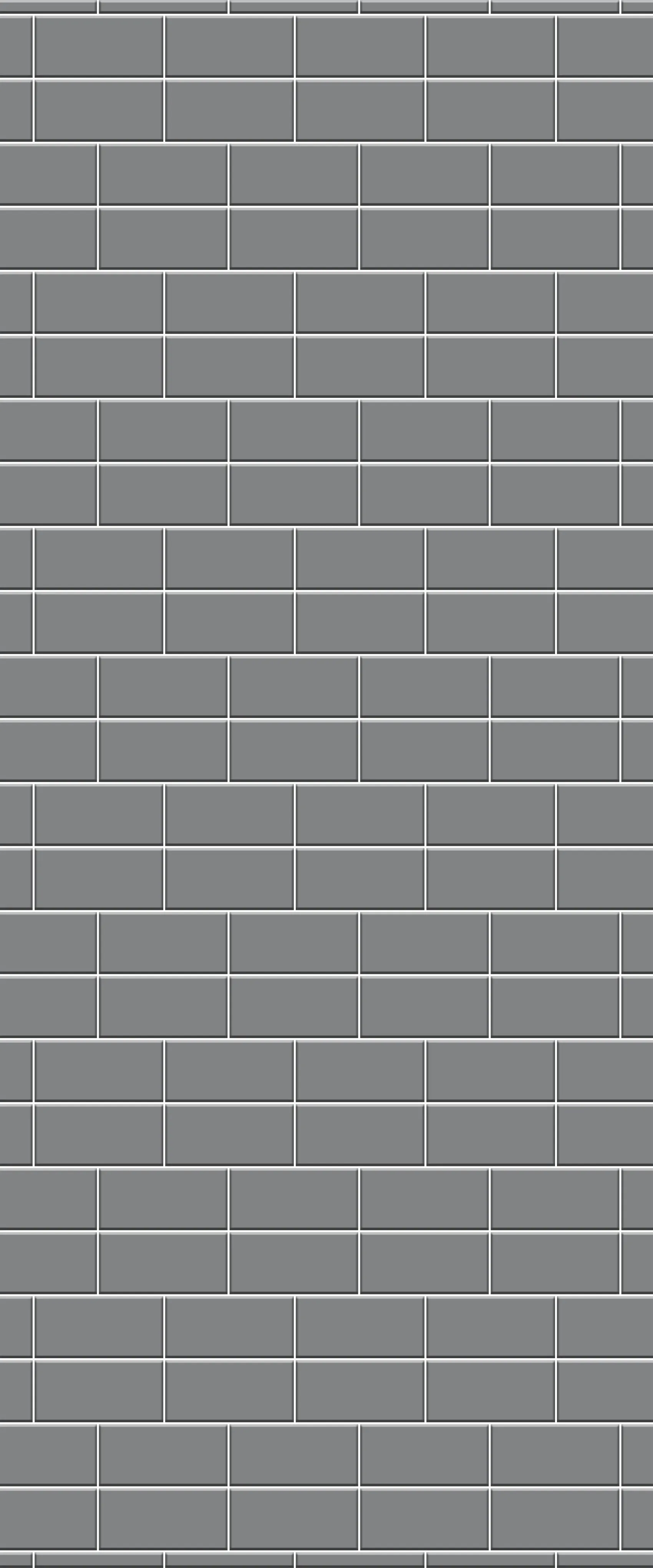 Grey Brickbond Acrylic Shower Wall Panel 2440mm x 1220mm (3mm Thick)