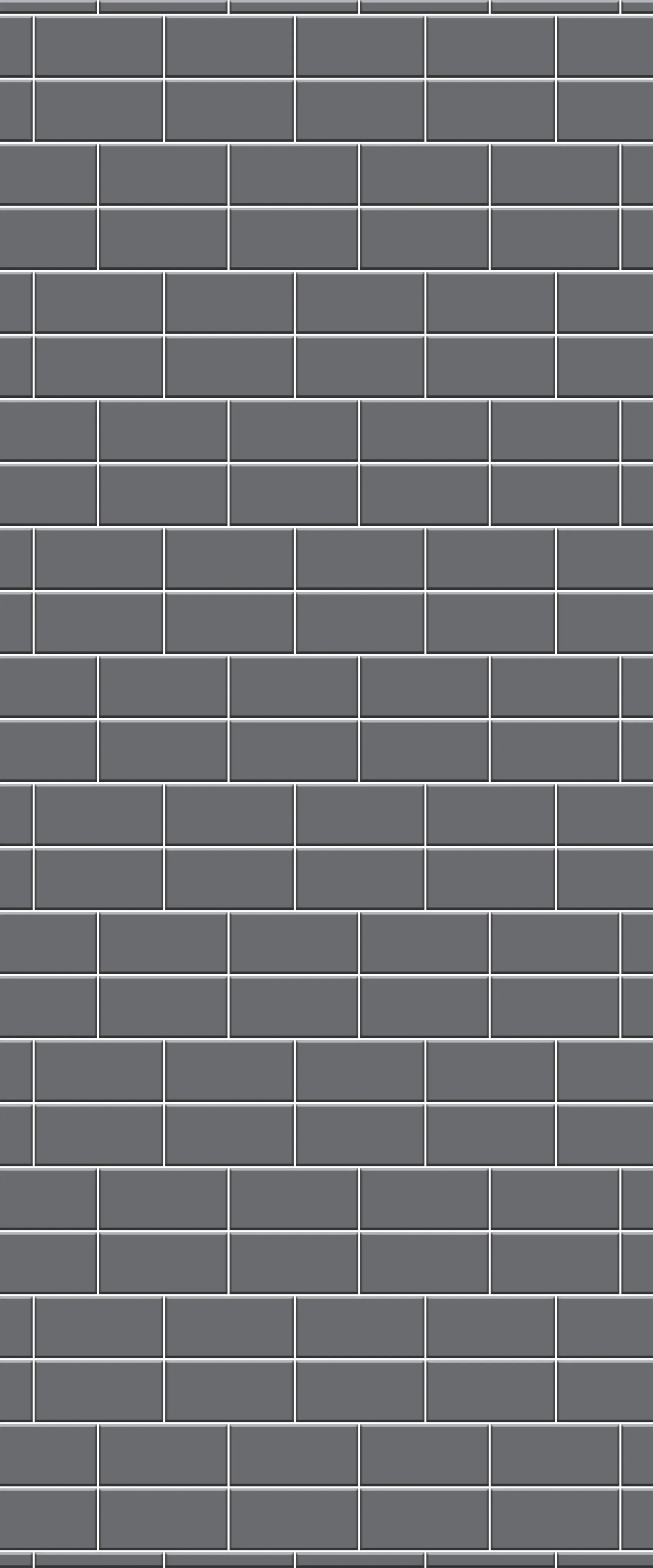 Grey Brickbond Acrylic Shower Wall Panel 2440mm x 1220mm (3mm Thick)