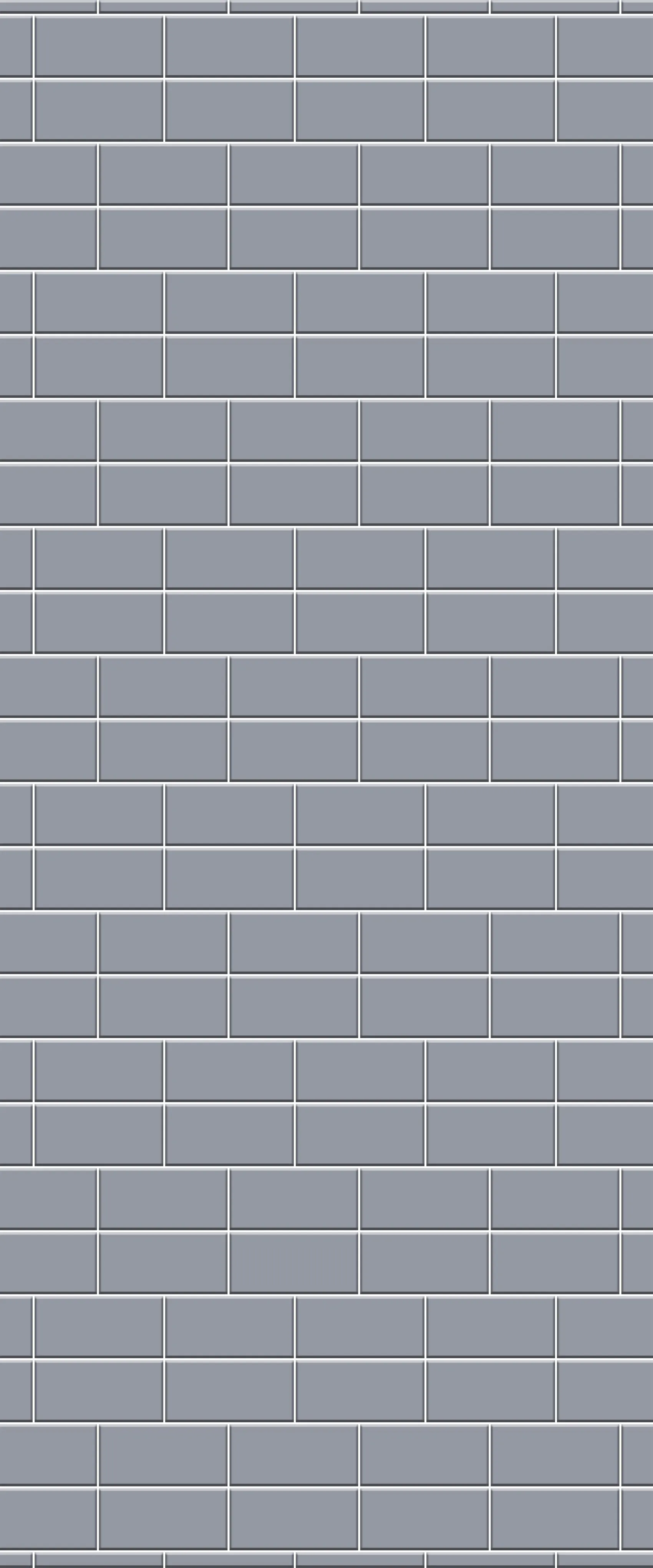 Grey Brickbond Acrylic Shower Wall Panel 2440mm x 1220mm (3mm Thick)
