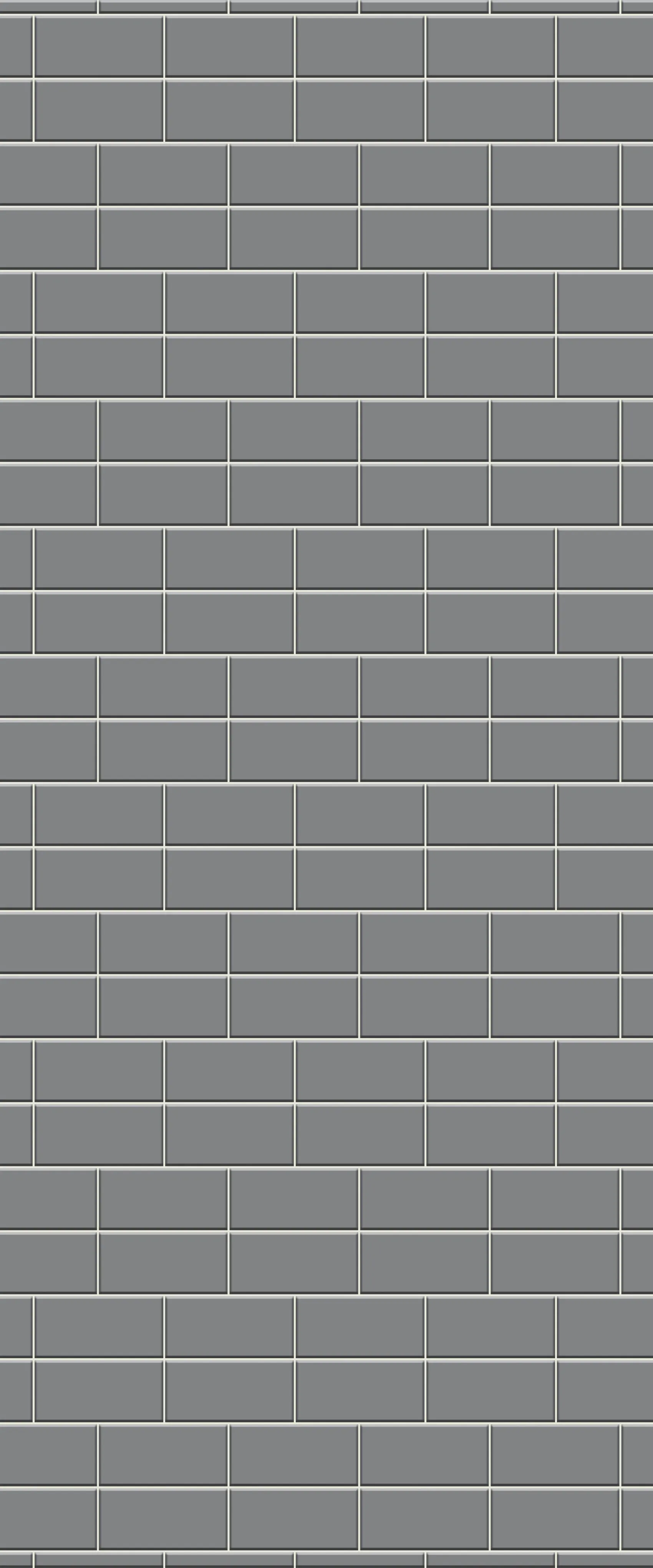 Grey Brickbond Acrylic Shower Wall Panel 2440mm x 1220mm (3mm Thick)