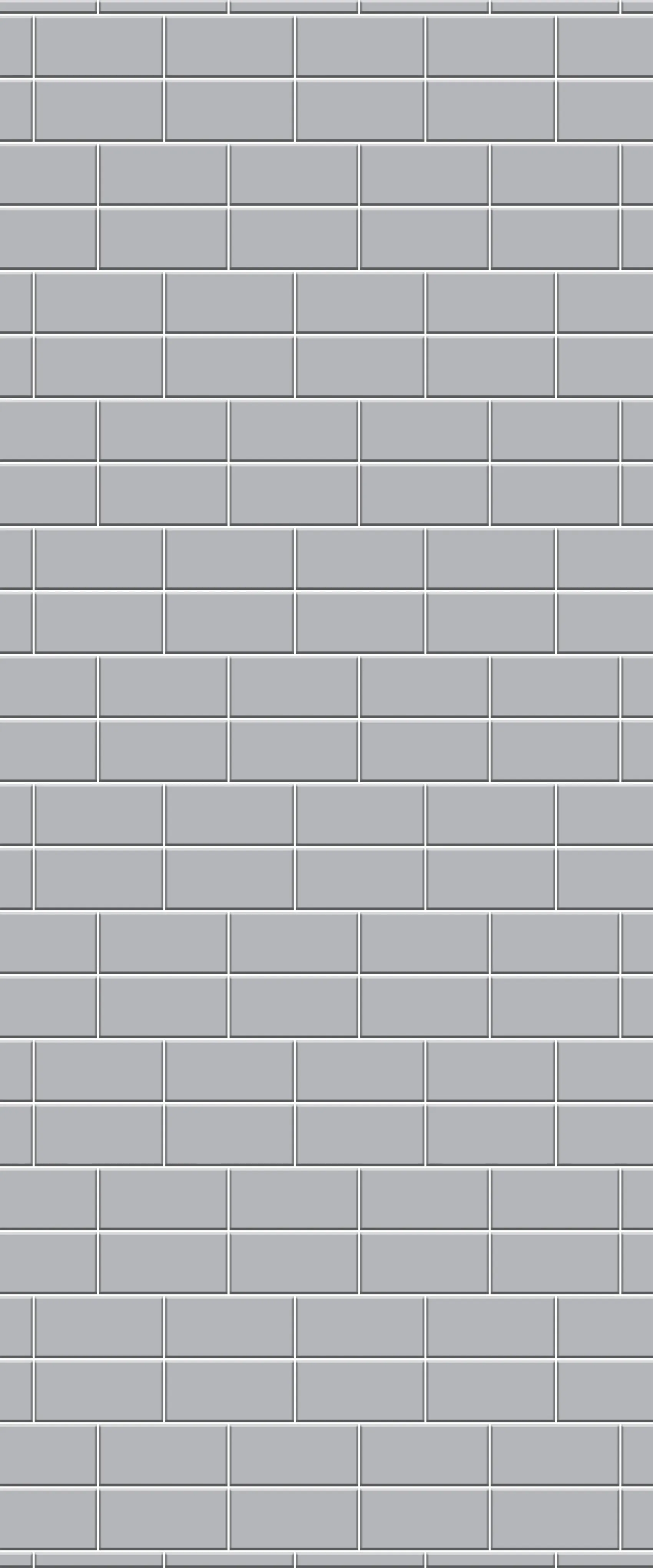 Grey Brickbond Acrylic Shower Wall Panel 2440mm x 1220mm (3mm Thick)