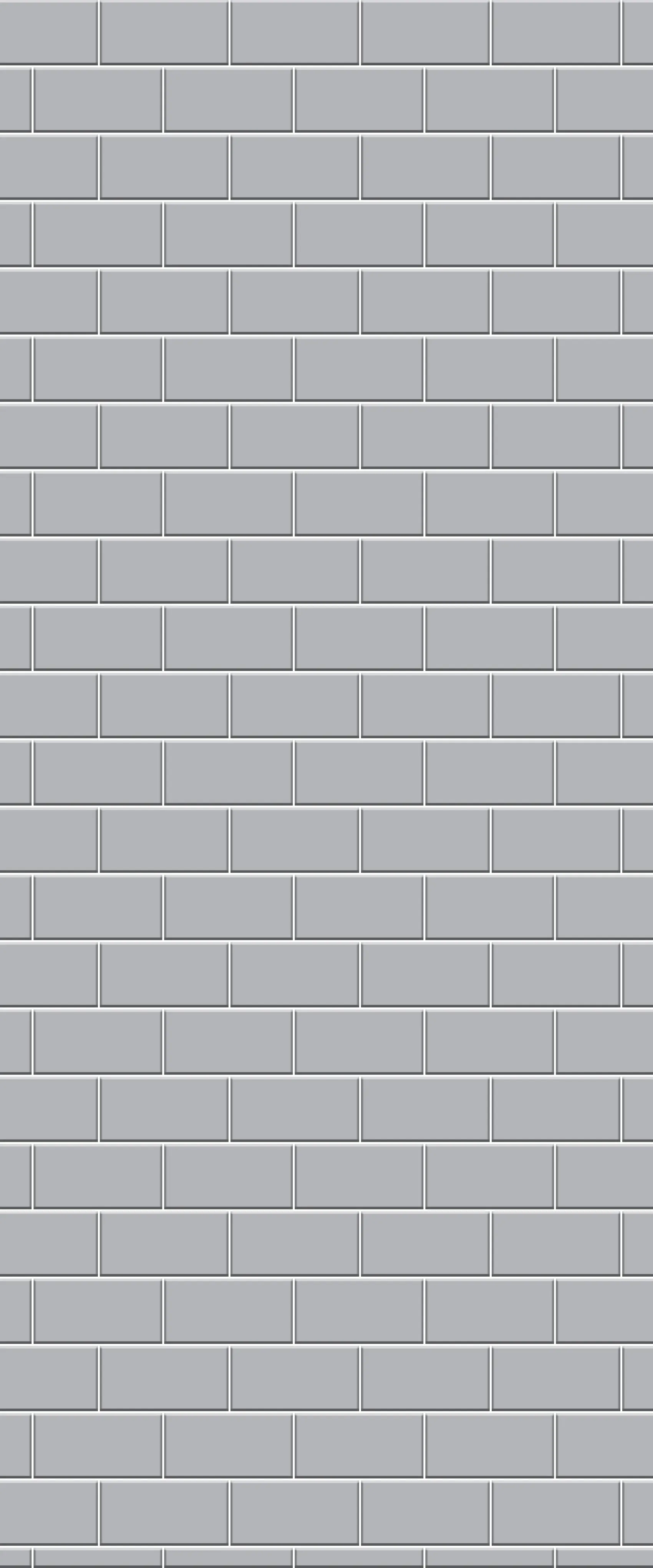 Grey Subway Tile Acrylic Shower Wall Panel 2440mm x 1220mm (3mm Thick)