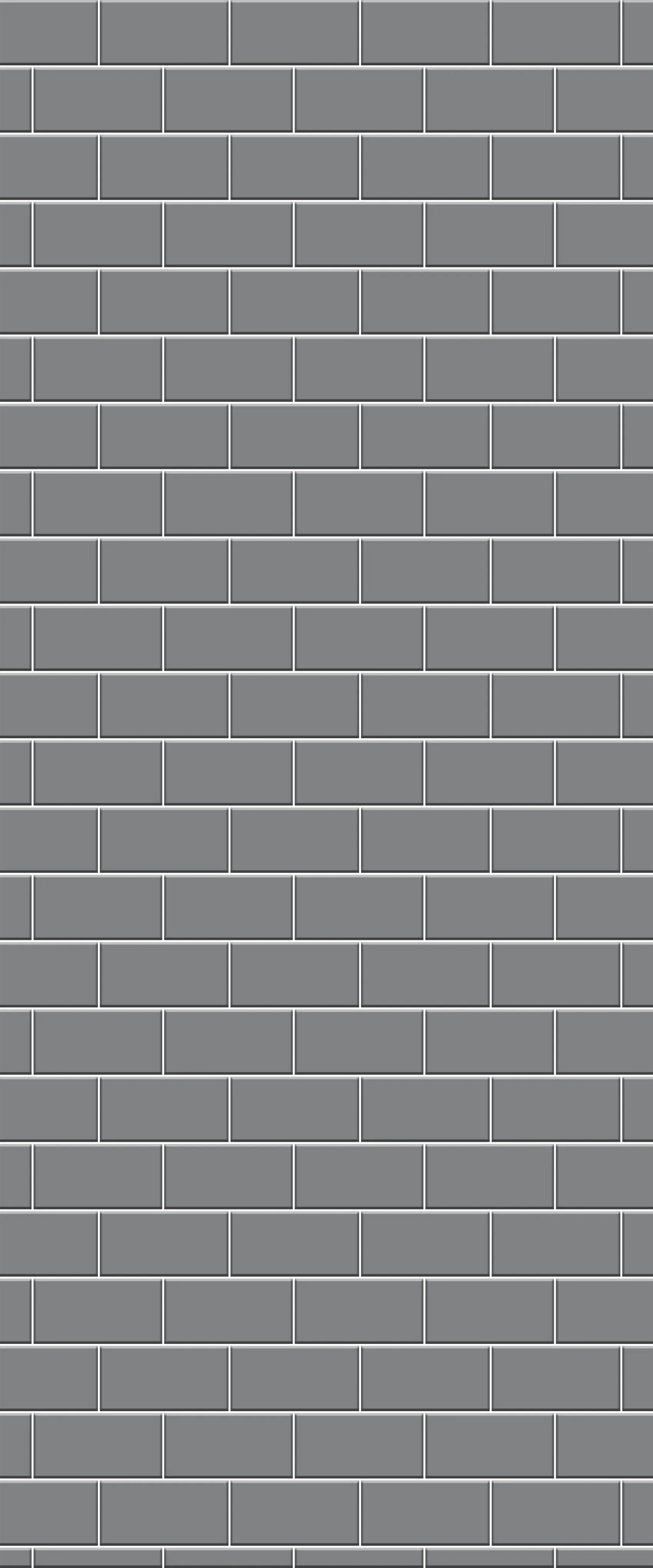 Grey Subway Tile Acrylic Shower Wall Panel 2440mm x 1220mm (3mm Thick)