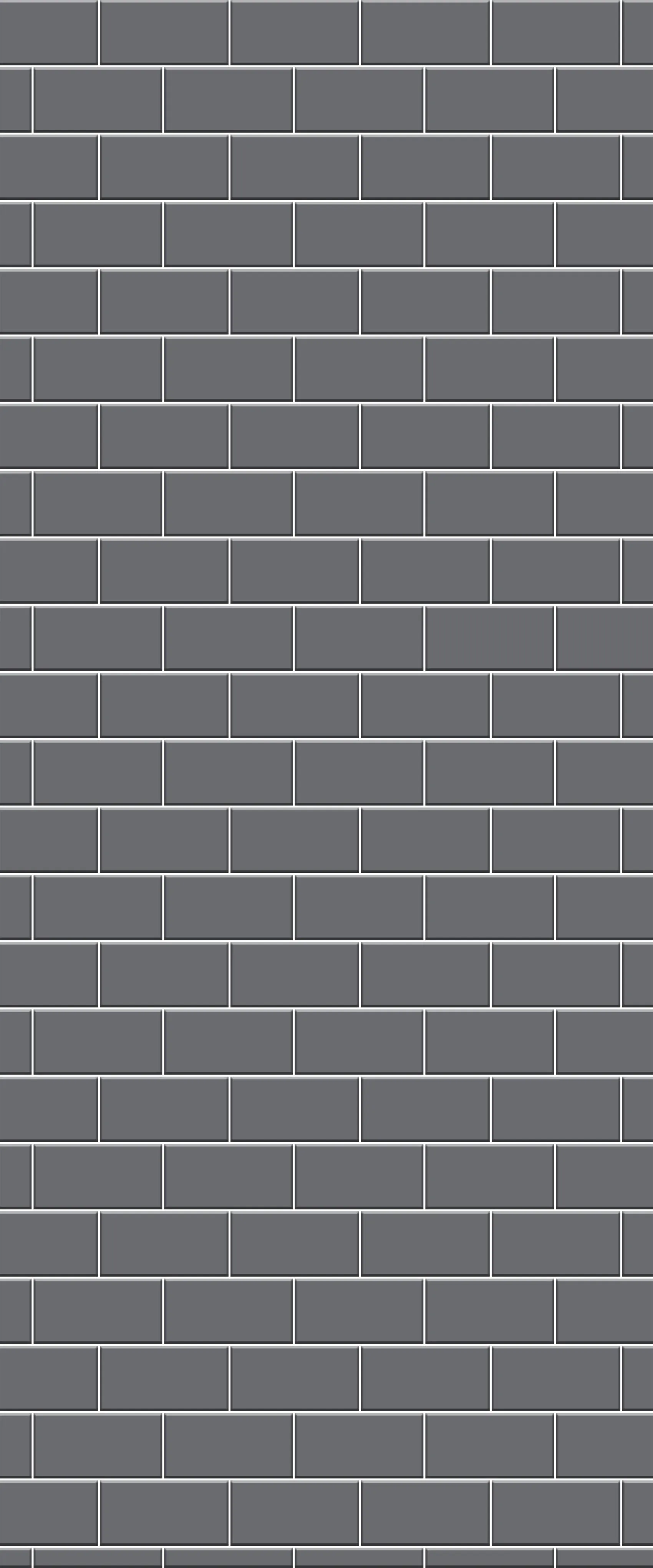 Grey Subway Tile Acrylic Shower Wall Panel 2440mm x 1220mm (3mm Thick)