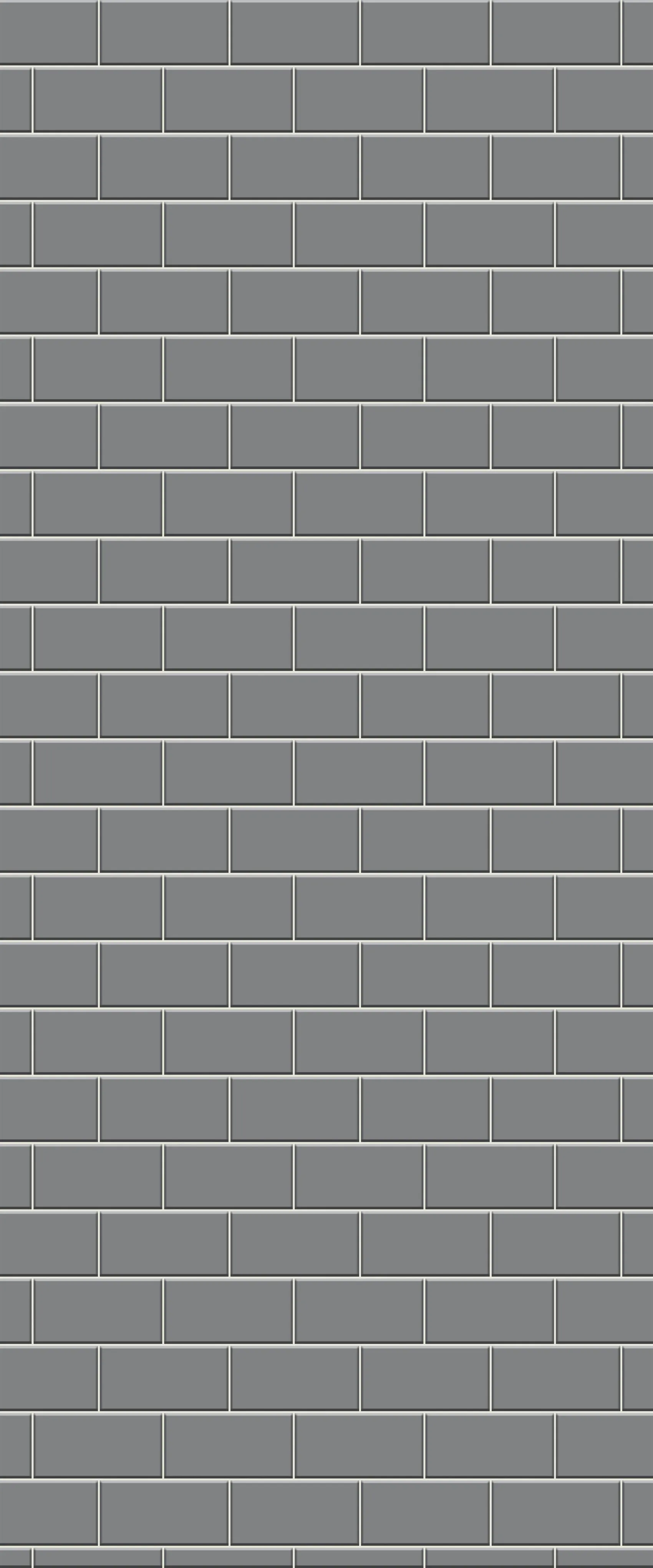 Grey Subway Tile Acrylic Shower Wall Panel 2440mm x 1220mm (3mm Thick)