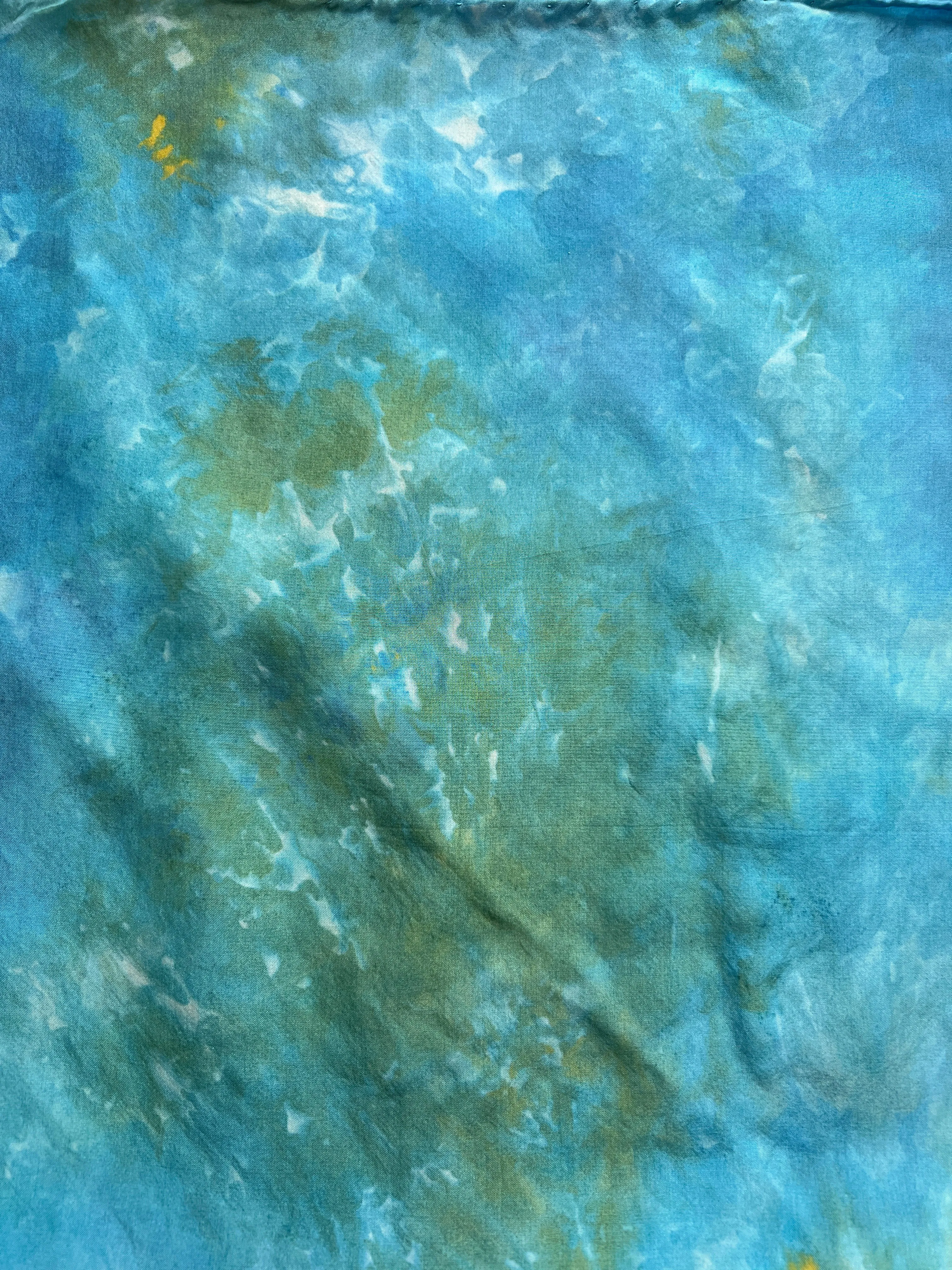 Hand Dyed Silk Scarf- Hydrangea 1