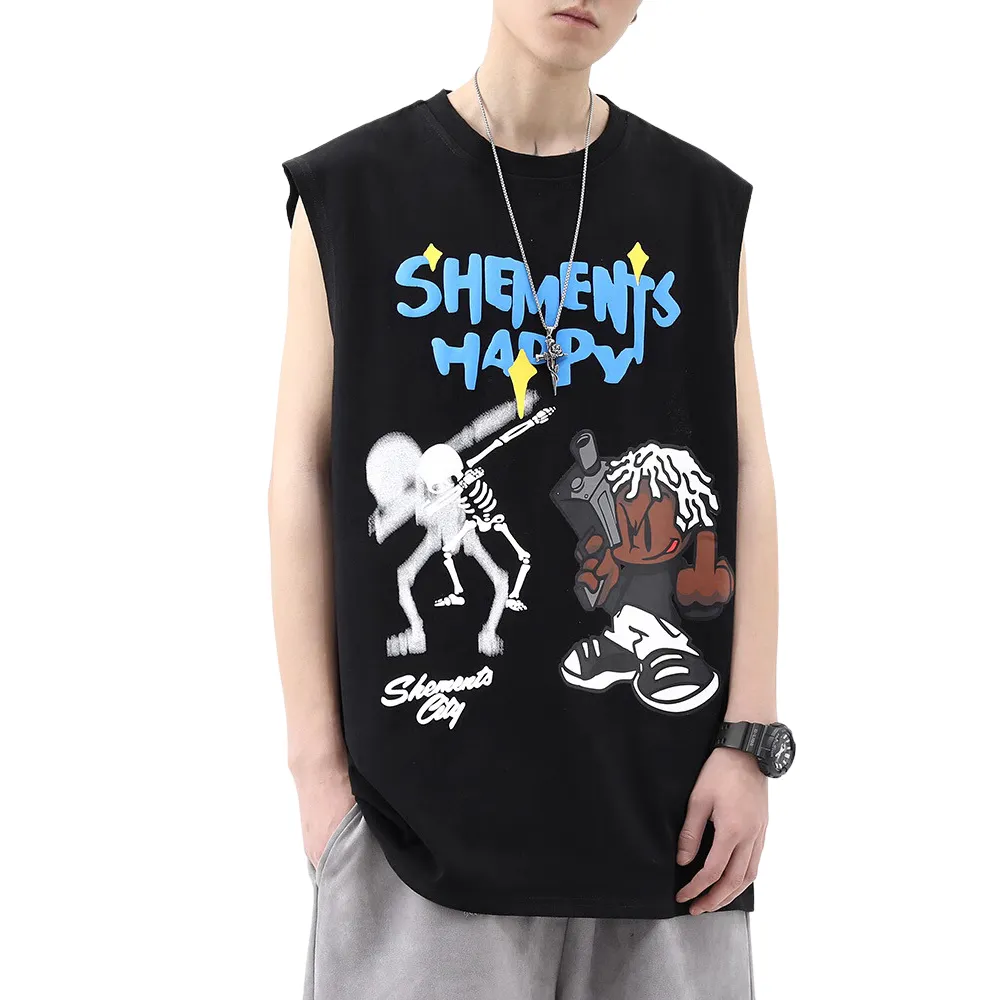 High Street Fun Cartoon Print Vest