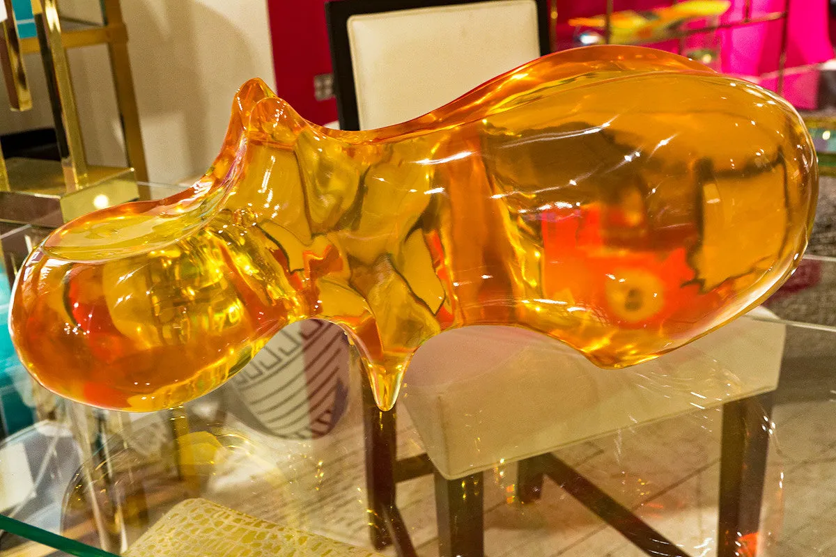 Hippo, Orange Lucite - Jonathan Adler