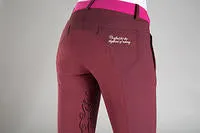 Horze Kiana Ladies Breeches Cactus Flower-Eggplant