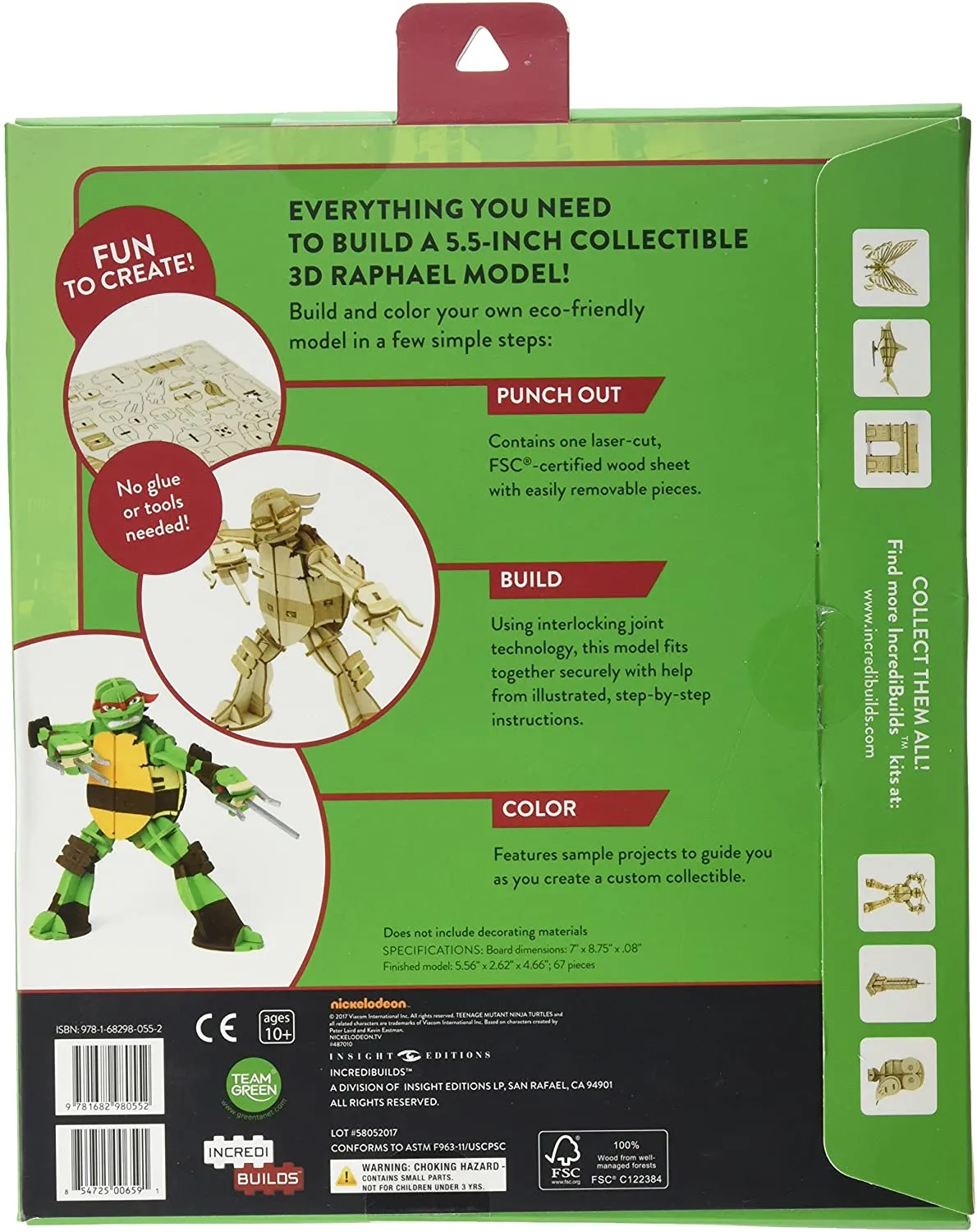 Incredibuilds Teenage Mutant Ninja Turtles: Raphael 3D Wood Model