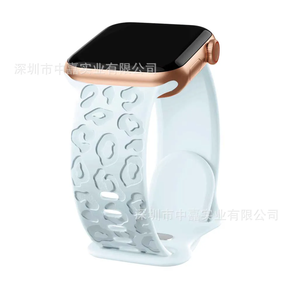 INSTOCK-Apple Watch Ultra s9 Silicone Laser Leopard Print Strap