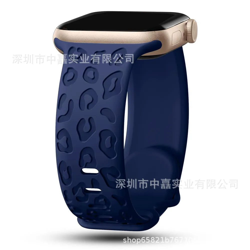 INSTOCK-Apple Watch Ultra s9 Silicone Laser Leopard Print Strap
