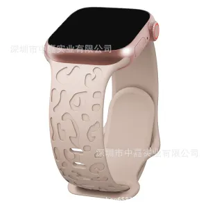 INSTOCK-Apple Watch Ultra s9 Silicone Laser Leopard Print Strap