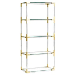 Jacques Brass and Acrylic Etegere from Jonathan Adler