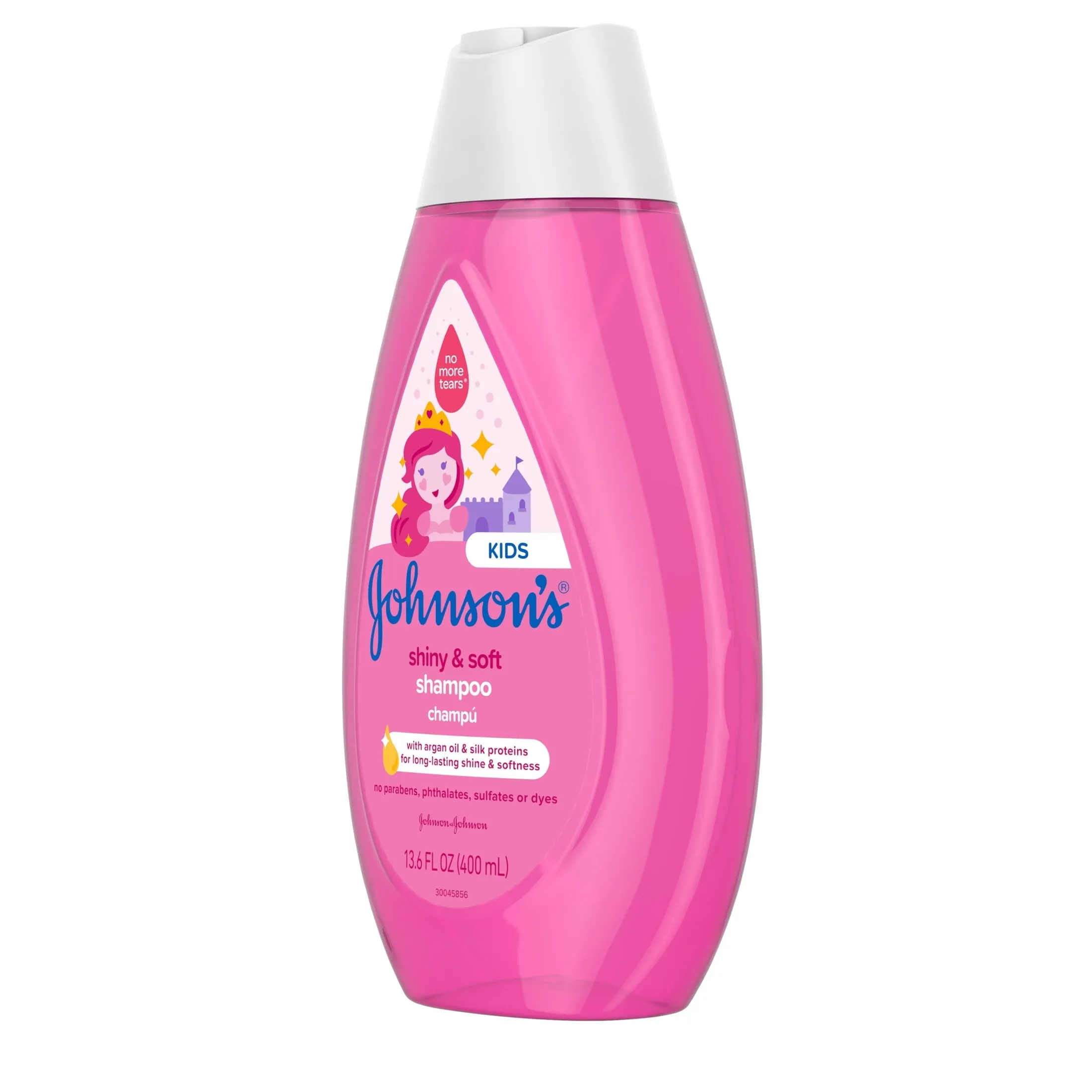 Johnson's Baby Shiny Soft TearFree Kids' Shampoo with Argan Oil Silk, 13.6 Fl Oz