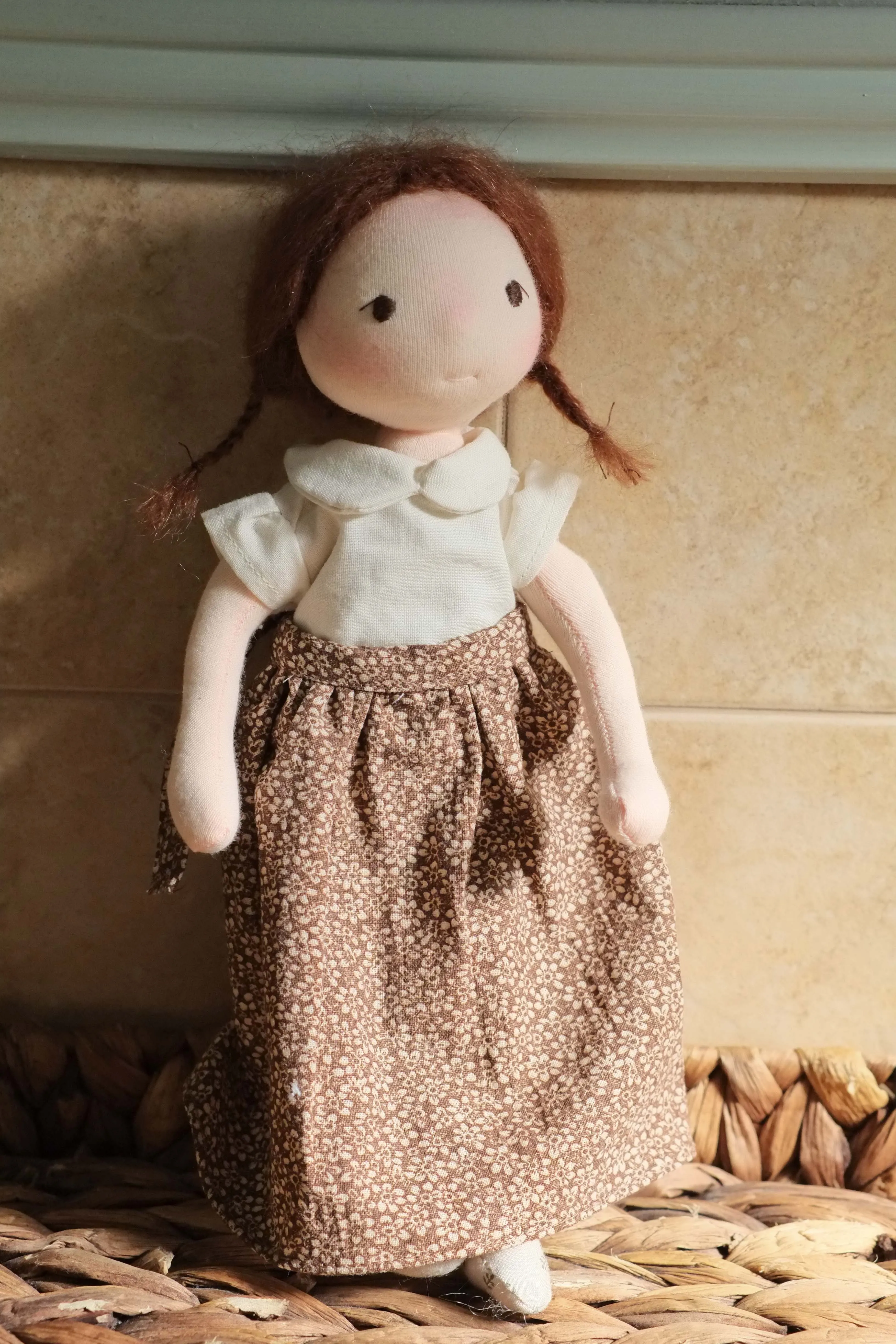 Juliette | Brunette Fair Natural Fiber Wool Doll