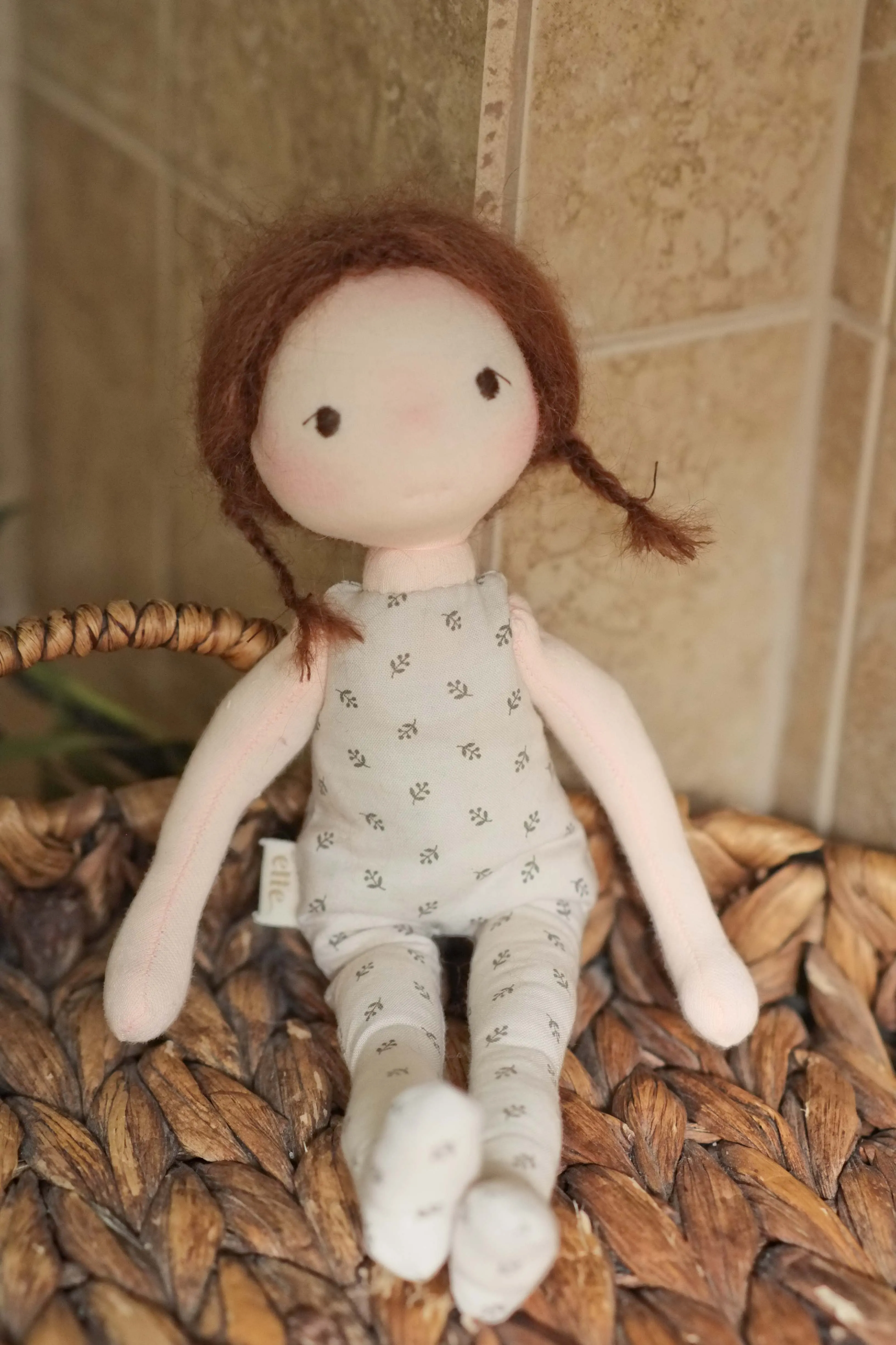 Juliette | Brunette Fair Natural Fiber Wool Doll