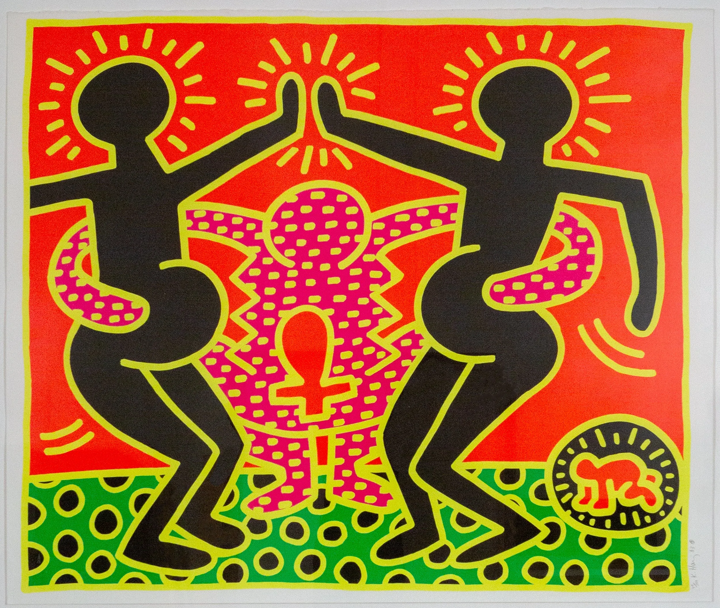 KEITH HARING "FERTILITY #4" SCREENPRINT, 1983