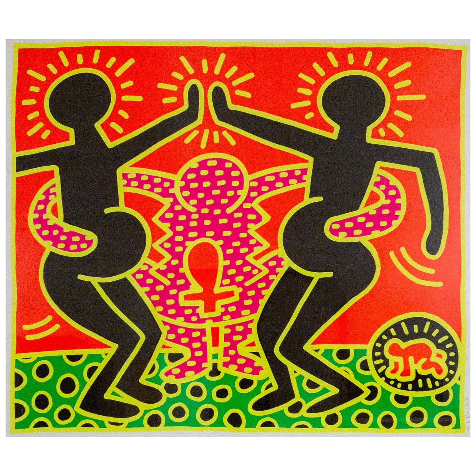 KEITH HARING "FERTILITY #4" SCREENPRINT, 1983