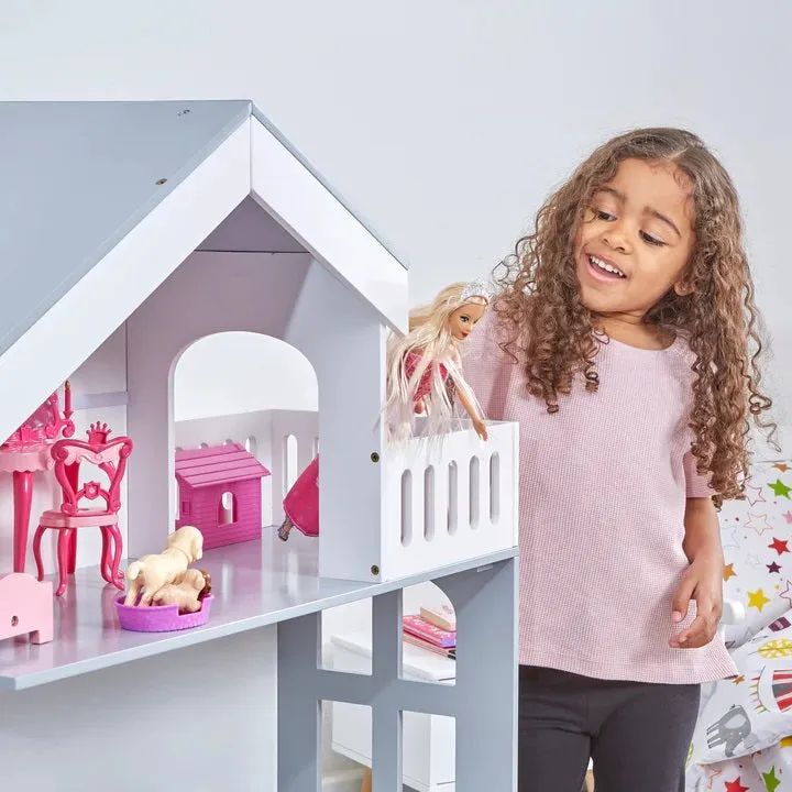 Kids Grey and White Dolls House