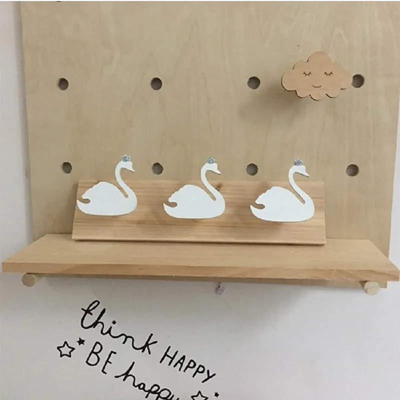 Kids Room Decorative Cartoon Wooden Hooks