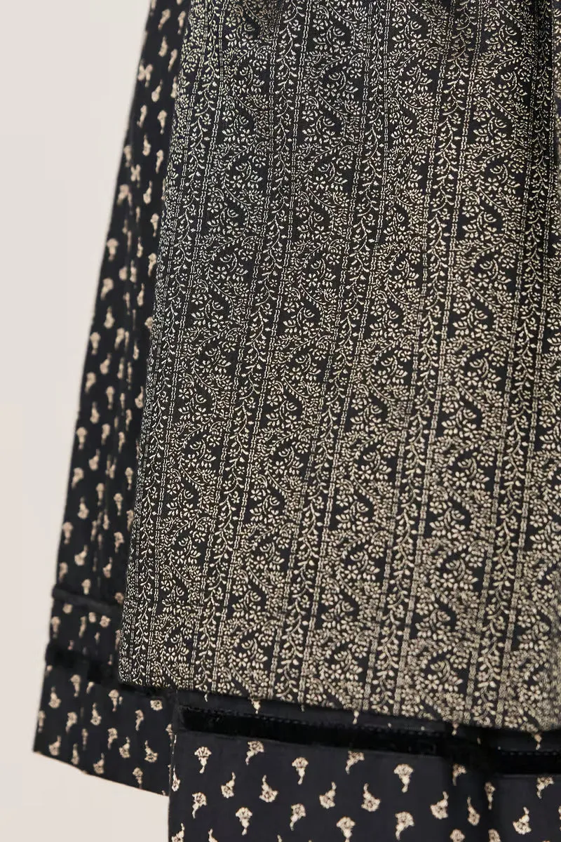 Kruger Midi Dirndl 2pcs. 60cm "Adalyn" black (30,40)