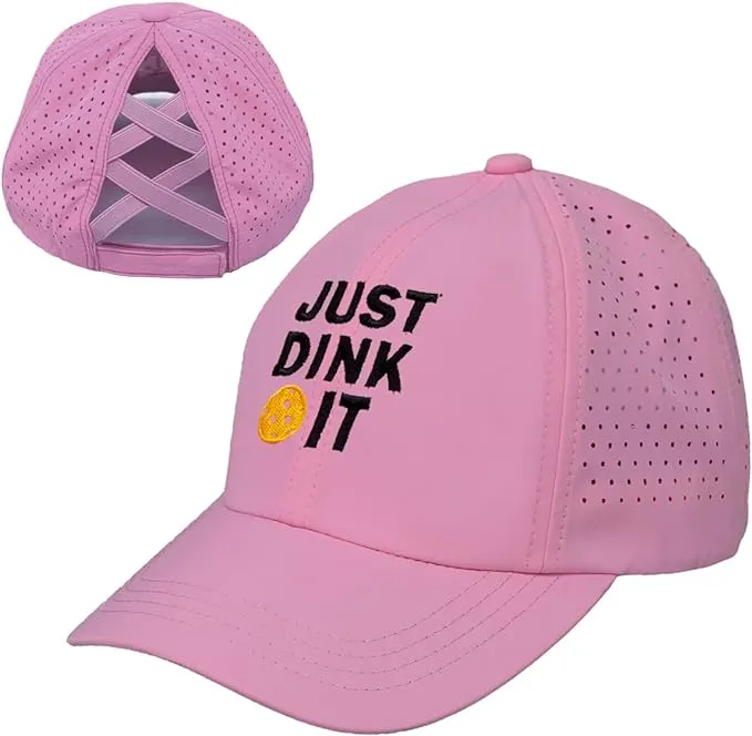 Laser Cut Criss Cross Ponytail Hat by Funky Junque