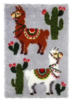 Latch Hook Rug Kit "Alpacas"