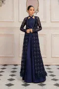 LF-PN-108-A-Blue | MariaB M.Luxe Fabrics | Unstitched Embroidered Fabric