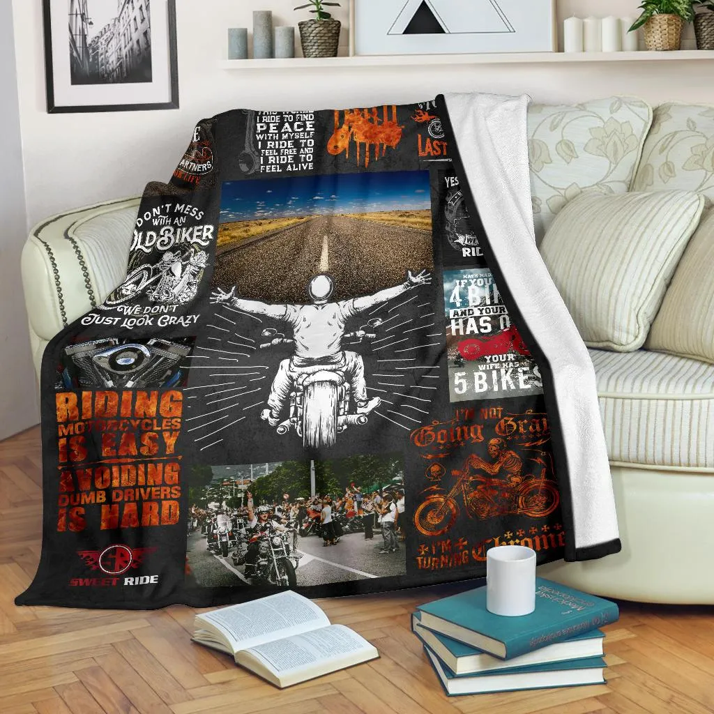 Life of a Biker - Ultra-Soft Micro Fleece Fabric