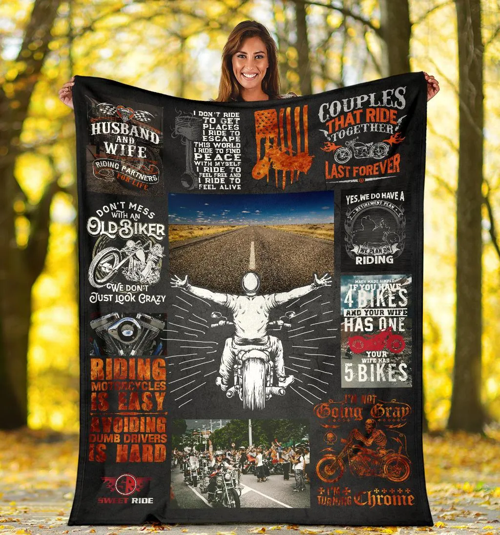 Life of a Biker - Ultra-Soft Micro Fleece Fabric